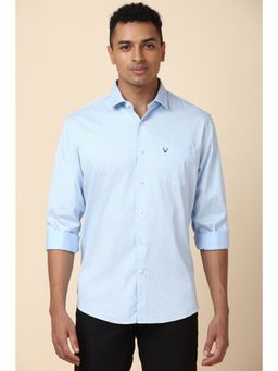 Allen Solly - Men Blue Slim Fit Printed Full Sleeves Casual Shirt