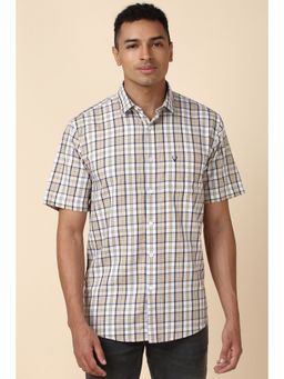 Allen Solly - Men Multi Slim Fit Checks Half Sleeves Casual Shirt