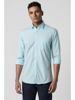 Peter England - Men Blue Slim Fit Printed Casual Shirt