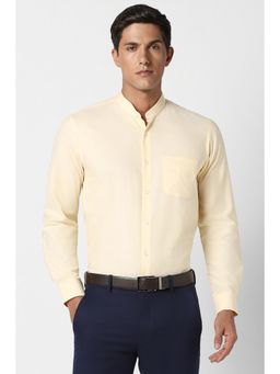 Peter England - Men Yellow Slim Fit Full Sleeves Formal Shirt
