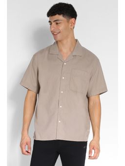 American Eagle - Men Grey Button-Up Poolside Casual Shirt