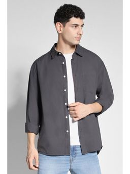 American Eagle - Men Black Everyday Poplin Button-Up Casual Shirt