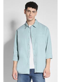American Eagle - Men Green Everyday Poplin Button-Up Casual Shirt