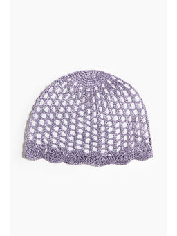 H&M - Women Purple Crochet-look hat