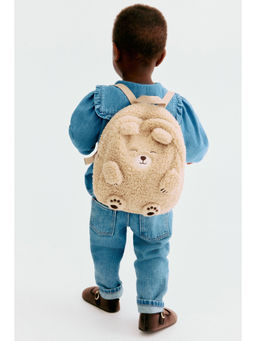 H&M - Unisex Beige Teddy backpack