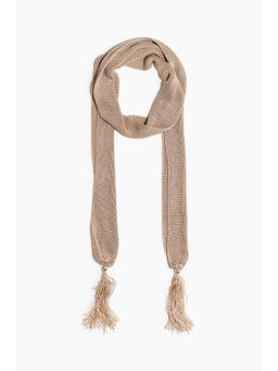 H&M - Women Beige Shimmering viscose scarf