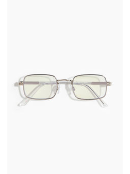 H&M - Men Silver Rectangular blue light glasses