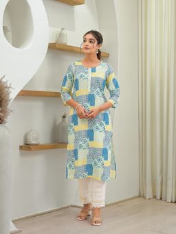 Juniper - Blue Straight Kurta