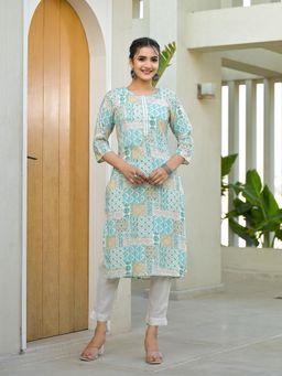 Juniper - Green Straight Kurta