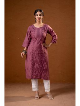 Juniper - Mauve Embroidered Kurta