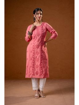 Juniper - Pink Embroidered Kurta