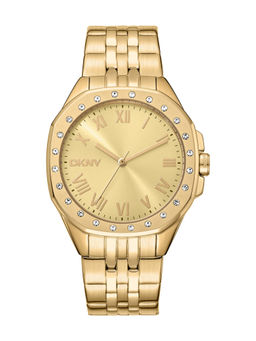 DKNY - Brooklyn Maxi Analog Champagne Round Dial Womens Watch - DK1L011M0045