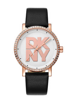 DKNY - Soho Logo Analog Silver Round Dial Womens Watch - DK1L035L0035