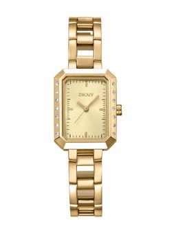 DKNY - Uptown Glitz Analog Champagne Rectangle Dial Womens Watch - DK1L010M0025