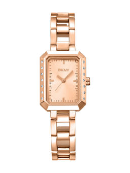 DKNY - Uptown Glitz Analog Rose Gold Rectangle Dial Womens Watch - DK1L010M0035
