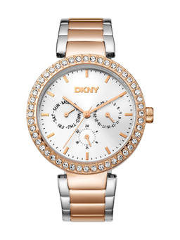 DKNY - Downtown Glitz Multifunction Silver Round Dial Womens Watch - DK1L044M0095