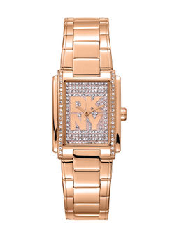 DKNY - Logo Analog Silver Rectangle Dial Womens Watch - DK1L140M0035
