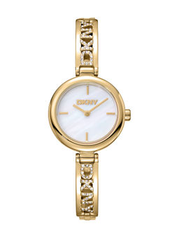 DKNY - Logo Analog White Round Dial Womens Watch - DK1L115M0225