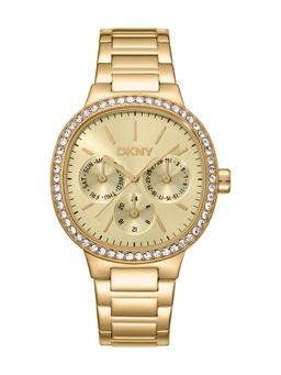 DKNY - Evening Multifunction Champagne Round Dial Womens Watch - DK1L084M0065