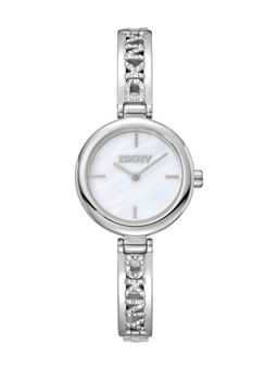 DKNY - Logo Analog White Round Dial Womens Watch - DK1L115M0215