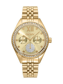 DKNY - DK1L098 Multifunction Gold Round Dial Womens Watch - DK1L098M0065