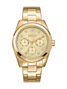 DKNY - DK1L109 Multifunction Gold Round Dial Womens Watch - DK1L109M0045