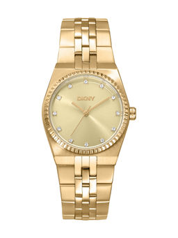 DKNY - DK1L177 Analog Gold Round Dial Womens Watch - DK1L177M0035