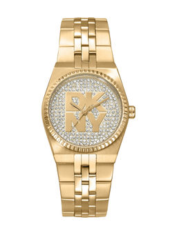 DKNY - DK1L177 Analog Gold Round Dial Womens Watch - DK1L177M0225