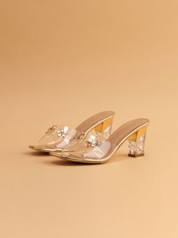 ERIDANI - Transparent Gold Javy Heels