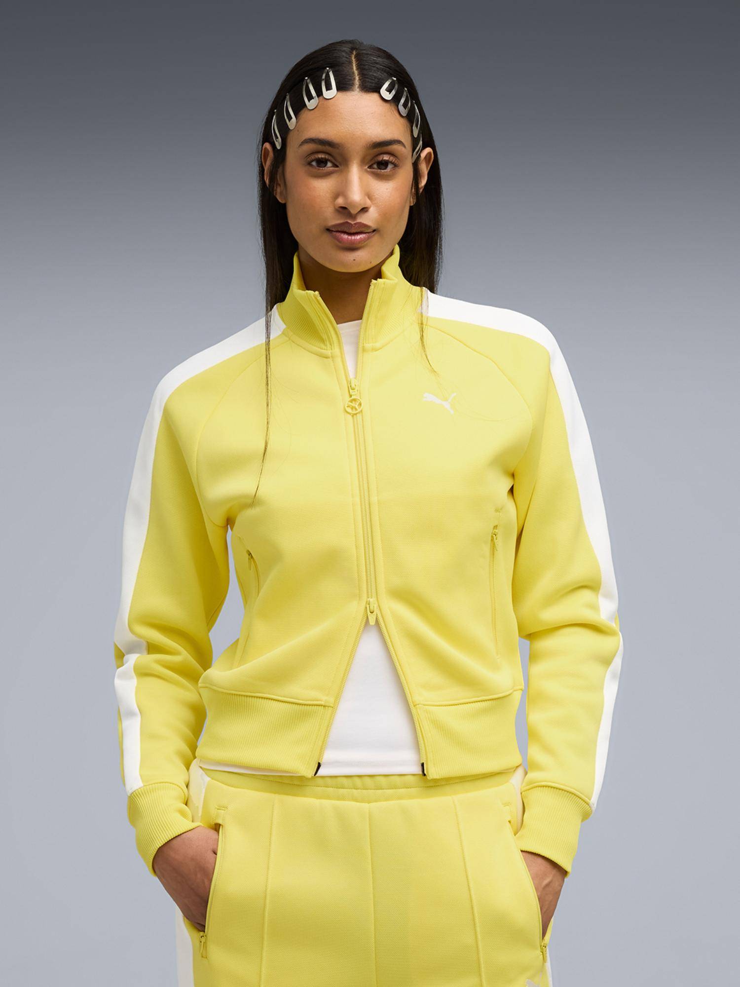puma T7 Always On Women's Short Track Yellow Jacket-picture-18
