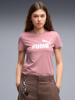 Puma - Essentials Metallic Women's No.1 Logo Pink T-Shirt