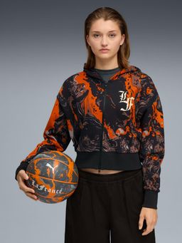 Puma - Lafrance Heem Women's Crop Zipper Orange Jacket