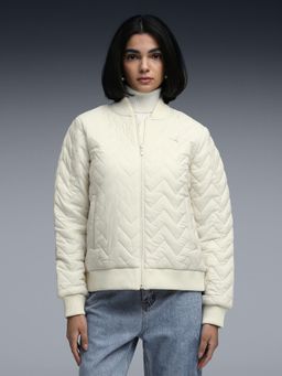 Puma - Essentials Women's Padded Bomber White Jacket