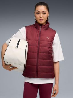 Puma - Essentials Women's Padded Maroon Vest Jacket