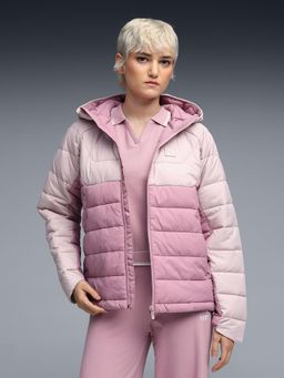Puma - Essentials Women's Hooded Padded Pink Jacket