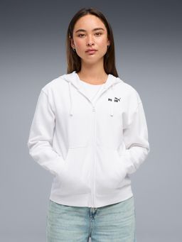 Puma - Essentials No. 1 Logo Full-Zip Women's White Hoodie Jacket