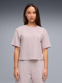 Puma - Essentials Elevated Women's Relaxed Pink T-Shirt