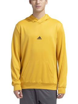 adidas - Yellow Polyester Full Sleeves Training Hoodie