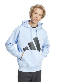 adidas - Blue Cotton Full Sleeves Training Hoodie