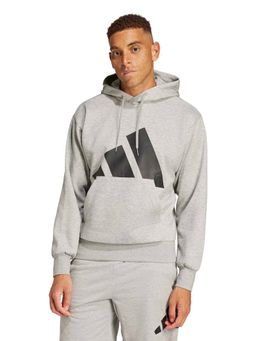 adidas - Grey Cotton Full Sleeves Training Hoodie