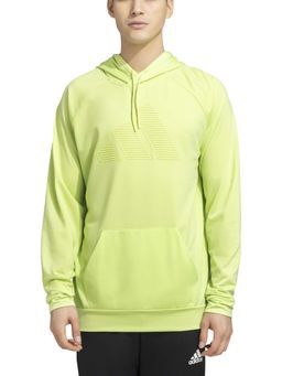 adidas - Green Polyester Full Sleeves Training Hoodie