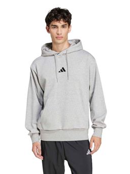adidas - Grey Cotton Full Sleeves Training Hoodie
