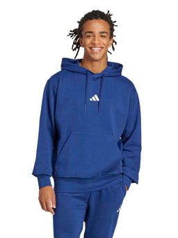 adidas - Blue Cotton Full Sleeves Training Hoodie