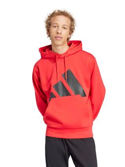 adidas - Red Cotton Full Sleeves Training Hoodie