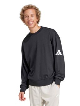 adidas - Black Cotton Full Sleeves Training Sweatshirt