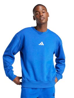 adidas - Blue Cotton Full Sleeves Training Sweatshirt