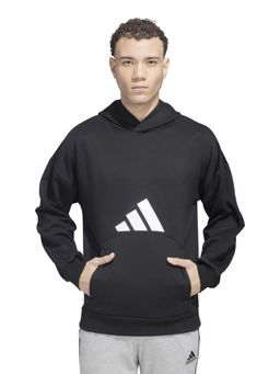 adidas - Black Polyamide Full Sleeves Training Hoodie