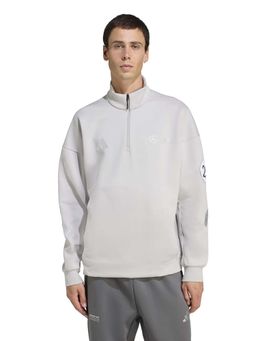 adidas - Grey Polyester Full Sleeves Training Hoodie