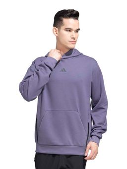 adidas - Purple Polyester Full Sleeves Training Hoodie