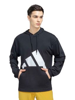 adidas - Black Cotton Full Sleeves Training Hoodie
